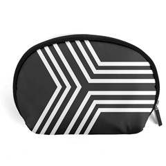 Abstrait Lignes Blanc/gris Accessory Pouch (large) by kcreatif