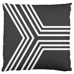 Abstrait Lignes Blanc/gris Standard Flano Cushion Case (one Side) by kcreatif