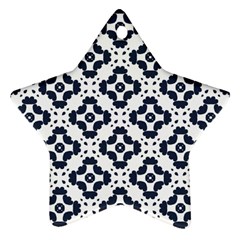 Abstrait Formes Bleu  Star Ornament (two Sides)