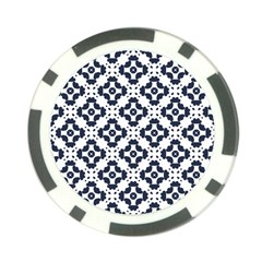 Abstrait Formes Bleu  Poker Chip Card Guard by kcreatif