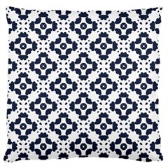 Abstrait Formes Bleu  Large Flano Cushion Case (two Sides) by kcreatif