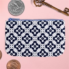 Abstrait Formes Bleu  Large Coin Purse by kcreatif