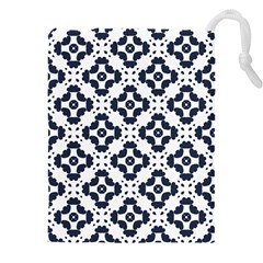 Abstrait Formes Bleu  Drawstring Pouch (5xl)