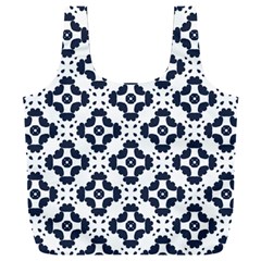 Abstrait Formes Bleu  Full Print Recycle Bag (xxl)