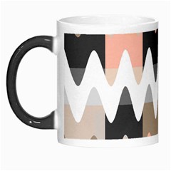 Pattern Abstrait Vagues Rose/noir/taupe Morph Mugs by kcreatif