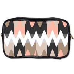 Pattern Abstrait Vagues Rose/noir/taupe Toiletries Bag (two Sides) by kcreatif