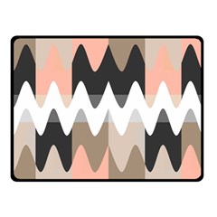 Pattern Abstrait Vagues Rose/noir/taupe Fleece Blanket (small) by kcreatif