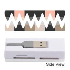 Pattern Abstrait Vagues Rose/noir/taupe Memory Card Reader (stick) by kcreatif