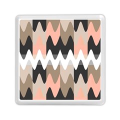 Pattern Abstrait Vagues Rose/noir/taupe Memory Card Reader (square) by kcreatif