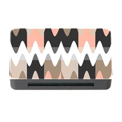 Pattern Abstrait Vagues Rose/noir/taupe Memory Card Reader With Cf by kcreatif