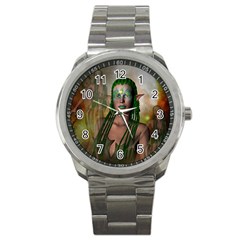 Beautiful Fairy In The Night Sport Metal Watch