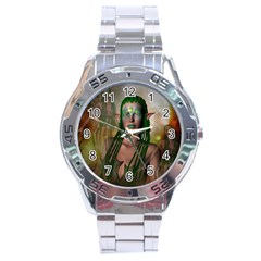 Beautiful Fairy In The Night Stainless Steel Analogue Watch