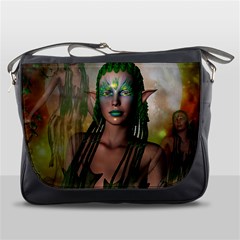 Beautiful Fairy In The Night Messenger Bag