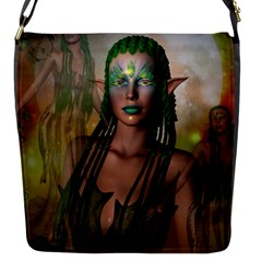 Beautiful Fairy In The Night Flap Closure Messenger Bag (S)