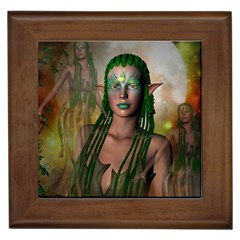 Beautiful Fairy In The Night Framed Tile by FantasyWorld7