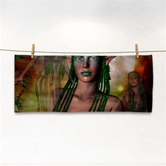 Beautiful Fairy In The Night Hand Towel by FantasyWorld7