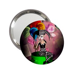 Cute Little Harlequin 2 25  Handbag Mirrors by FantasyWorld7