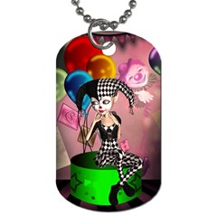 Cute Little Harlequin Dog Tag (two Sides) by FantasyWorld7