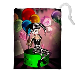 Cute Little Harlequin Drawstring Pouch (4xl)