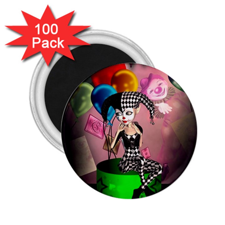 Cute Little Harlequin 2.25  Magnets (100 pack) 