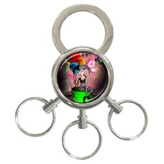 Cute Little Harlequin 3-ring Key Chain by FantasyWorld7