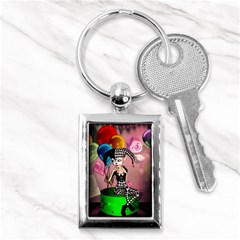 Cute Little Harlequin Key Chain (rectangle) by FantasyWorld7