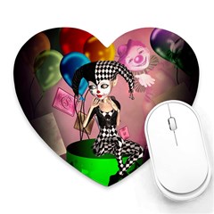 Cute Little Harlequin Heart Mousepads by FantasyWorld7