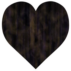 Abstrait Lignes Marron Wooden Puzzle Heart