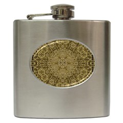 Heavy Metal Flower And Heavenly Feelings Hip Flask (6 Oz) by pepitasart