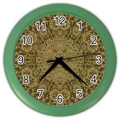 Heavy Metal Flower And Heavenly Feelings Color Wall Clock by pepitasart