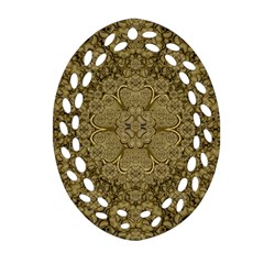 Heavy Metal Flower And Heavenly Feelings Oval Filigree Ornament (two Sides) by pepitasart