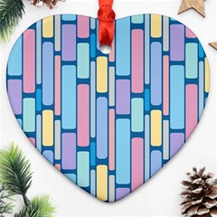 Background Wallpaper Block Pattern Heart Ornament (two Sides) by Vaneshart