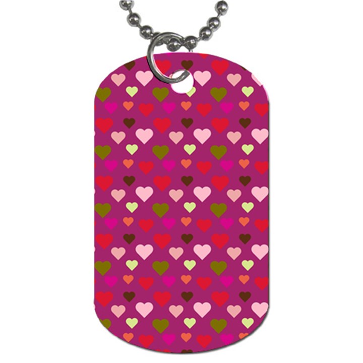 Hearts Seamlessp Attern Background Cute Love Children Symbol Kiddies Dog Tag (Two Sides)