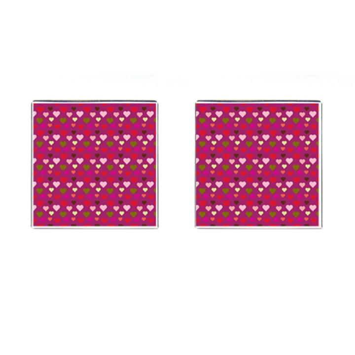 Hearts Seamlessp Attern Background Cute Love Children Symbol Kiddies Cufflinks (Square)