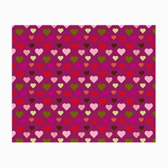 Hearts Seamlessp Attern Background Cute Love Children Symbol Kiddies Small Glasses Cloth (2 Sides) by Vaneshart