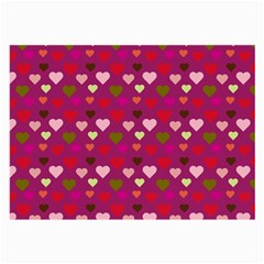 Hearts Seamlessp Attern Background Cute Love Children Symbol Kiddies Large Glasses Cloth by Vaneshart