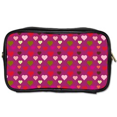 Hearts Seamlessp Attern Background Cute Love Children Symbol Kiddies Toiletries Bag (two Sides) by Vaneshart