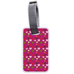 Hearts Seamlessp Attern Background Cute Love Children Symbol Kiddies Luggage Tag (one Side) by Vaneshart