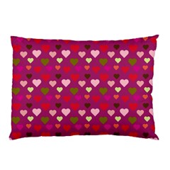 Hearts Seamlessp Attern Background Cute Love Children Symbol Kiddies Pillow Case (two Sides) by Vaneshart