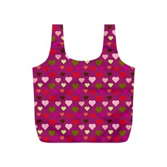 Hearts Seamlessp Attern Background Cute Love Children Symbol Kiddies Full Print Recycle Bag (s) by Vaneshart