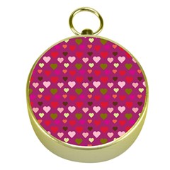 Hearts Seamlessp Attern Background Cute Love Children Symbol Kiddies Gold Compasses by Vaneshart