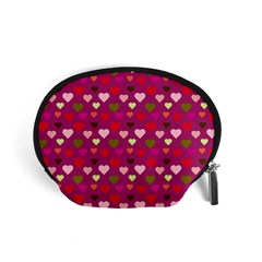 Hearts Seamlessp Attern Background Cute Love Children Symbol Kiddies Accessory Pouch (small) by Vaneshart