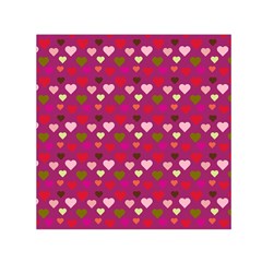 Hearts Seamlessp Attern Background Cute Love Children Symbol Kiddies Small Satin Scarf (square) by Vaneshart