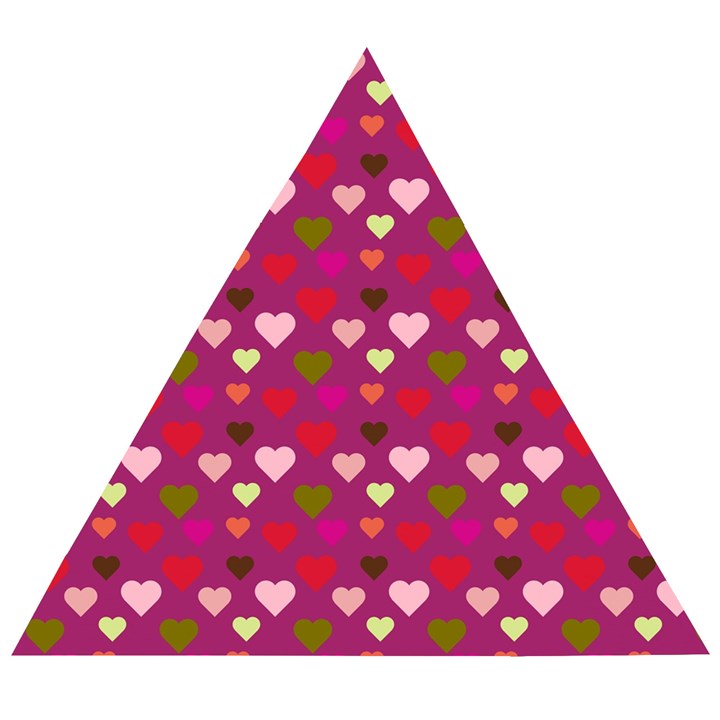 Hearts Seamlessp Attern Background Cute Love Children Symbol Kiddies Wooden Puzzle Triangle