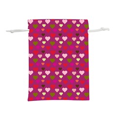 Hearts Seamlessp Attern Background Cute Love Children Symbol Kiddies Lightweight Drawstring Pouch (l) by Vaneshart