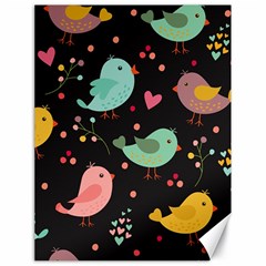 Birds Cute Pattern Background Canvas 18  X 24  by Vaneshart