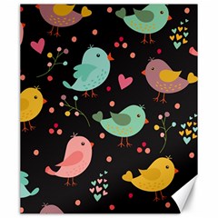 Birds Cute Pattern Background Canvas 20  X 24  by Vaneshart