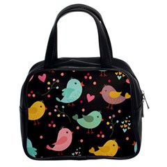 Birds Cute Pattern Background Classic Handbag (two Sides) by Vaneshart