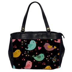 Birds Cute Pattern Background Oversize Office Handbag by Vaneshart