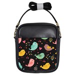 Birds Cute Pattern Background Girls Sling Bag Front